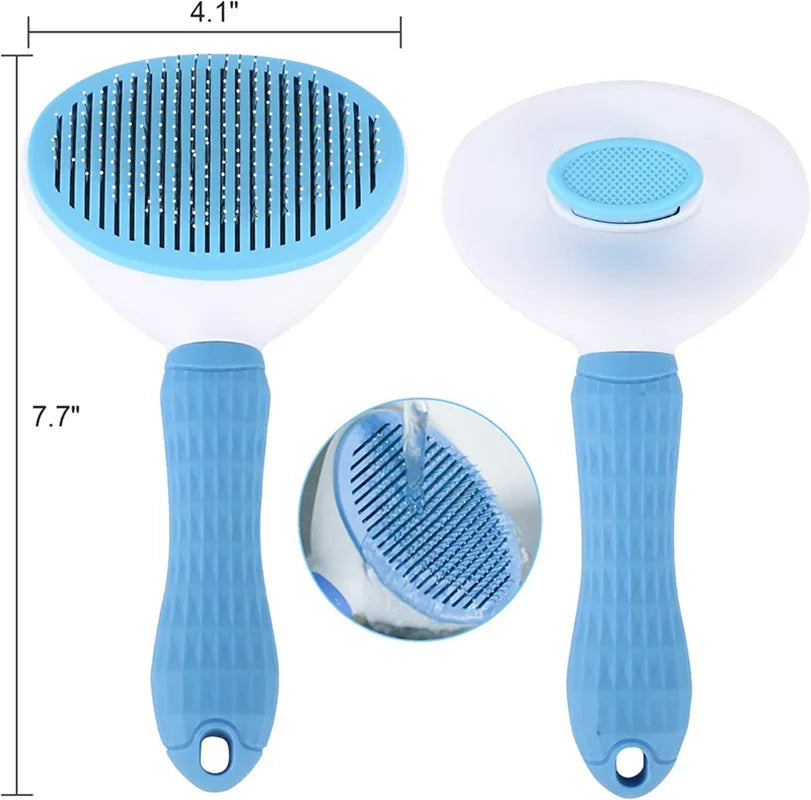 One-Click Pet Dog Hair Removal Brush