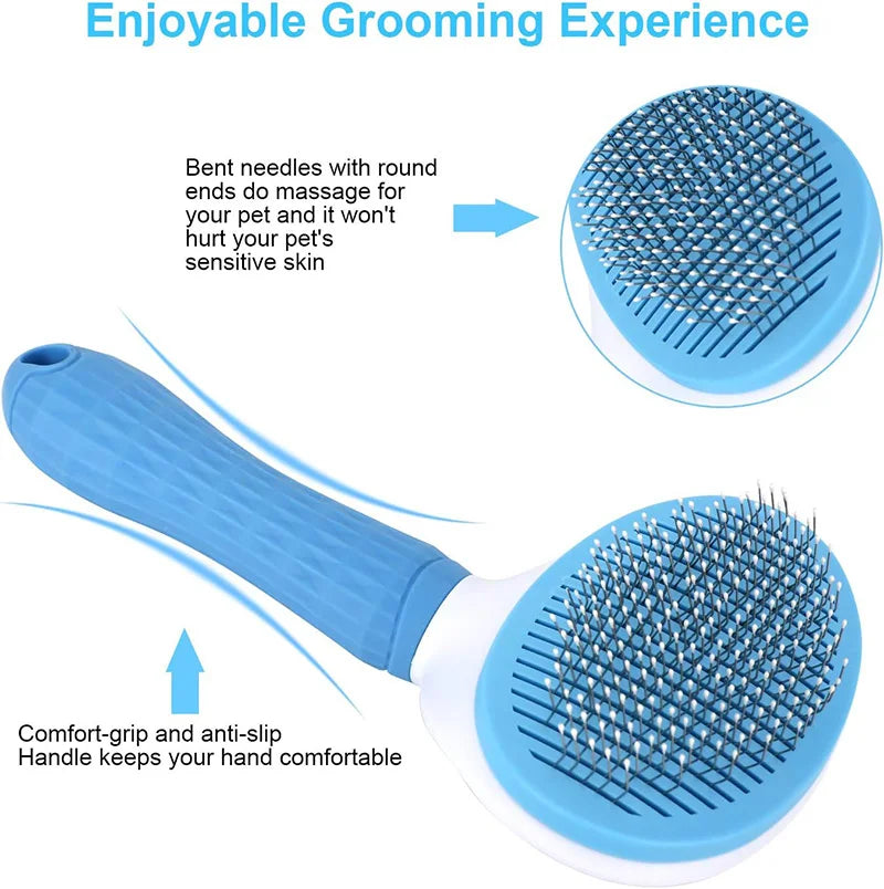 One-Click Pet Dog Hair Removal Brush